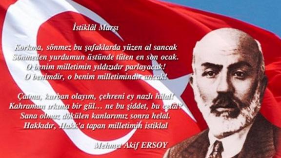 12 Mart İstiklal Marşının Kabulü ve Mehmet Akif Ersoyu Anma Günü Programı